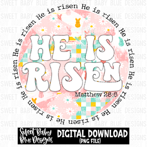 He is Risen - Easter - 2023 - PNG file- Digital Download