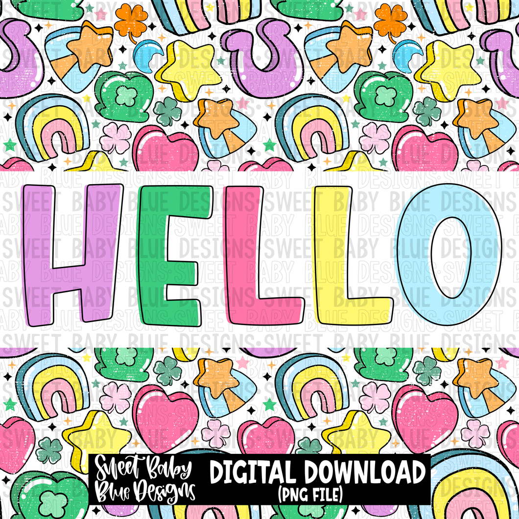 Hello charms - Interactive post- PNG file- Digital Download