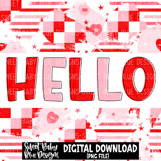 Hello- Valentine's Day - Interactive post- 2023- PNG file- Digital Download