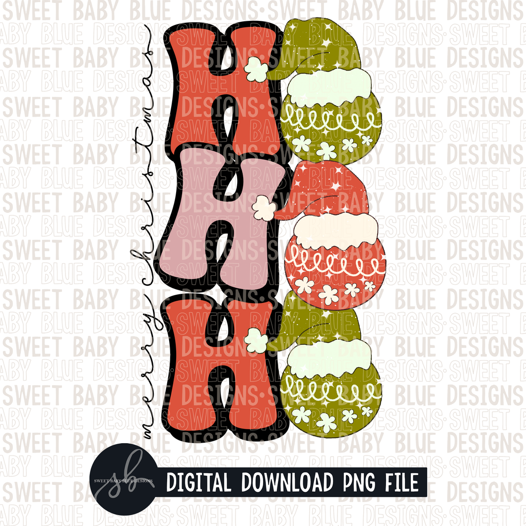 Ho ho ho Merry Christmas- Christmas- 2022 - PNG file- Digital Download