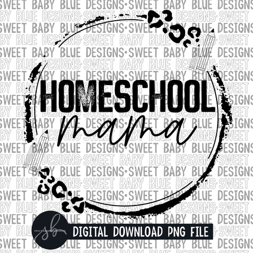Homeschool mama- Single color- 2022 - PNG file- Digital Download