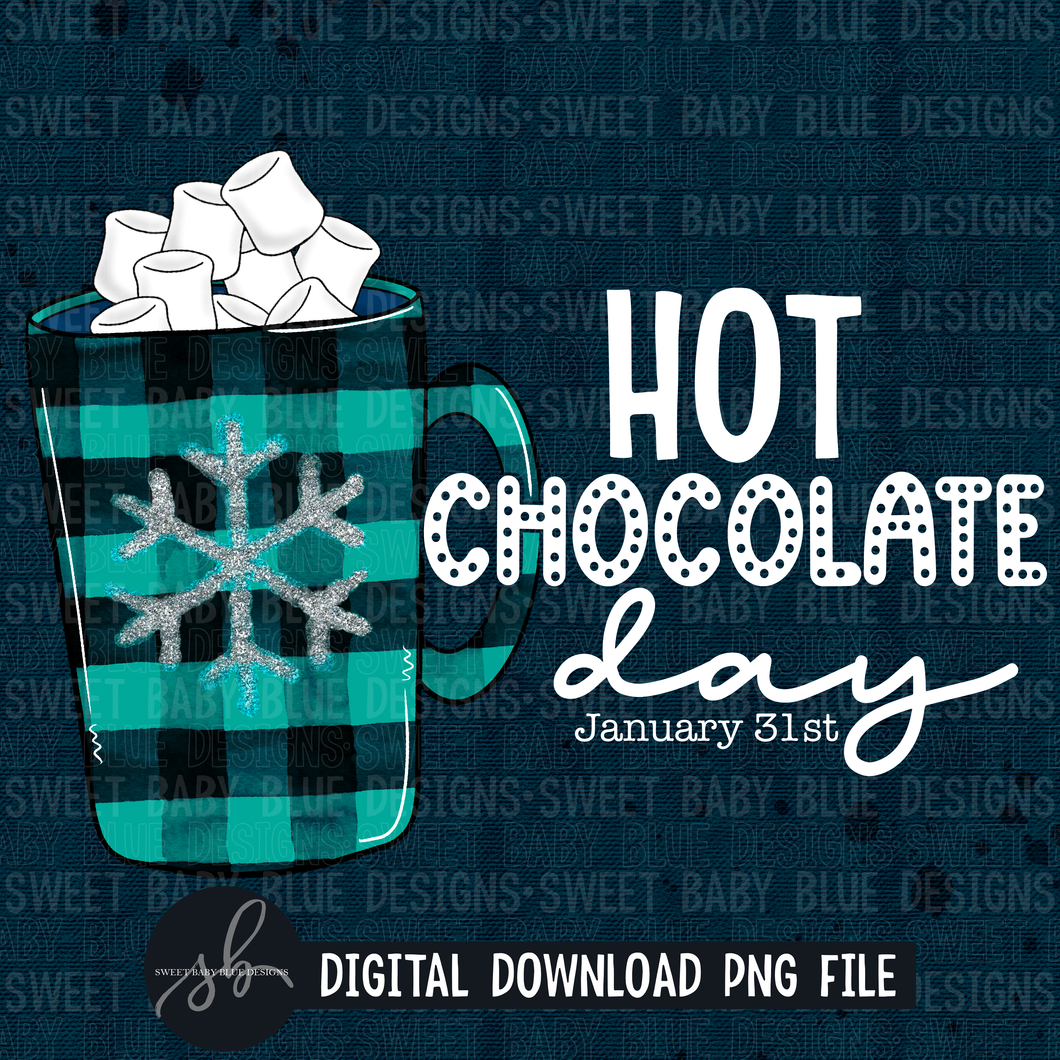 Hot chocolate day - Interactive post - 2022 -PNG file- Digital Download