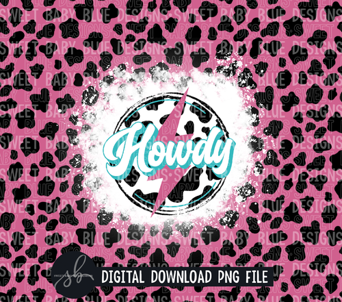 Howdy- Bolt- Pink- 20 oz. skinny tumbler- 2022 -PNG file- Digital Download