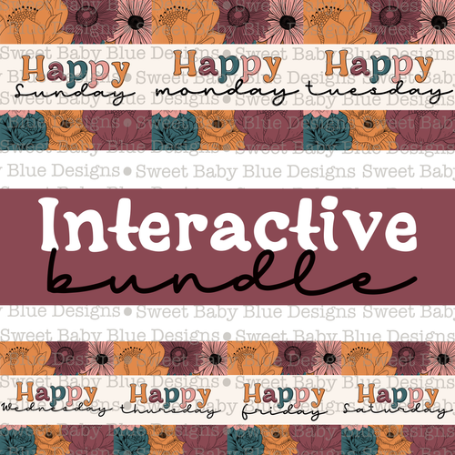 Happy days of the week- Interactive Post- Bundle- 2021- PNG file- Digital Download