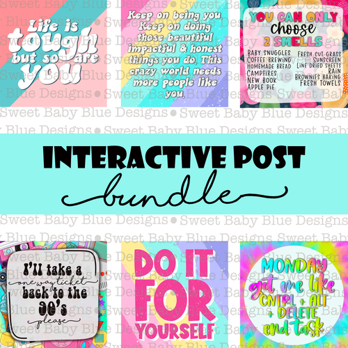 Interactive post bundle- 2021 - PNG file- Digital Download