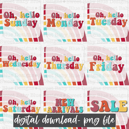 Interactive post bundle- Rainbow- 2021 - PNG file- Digital Download