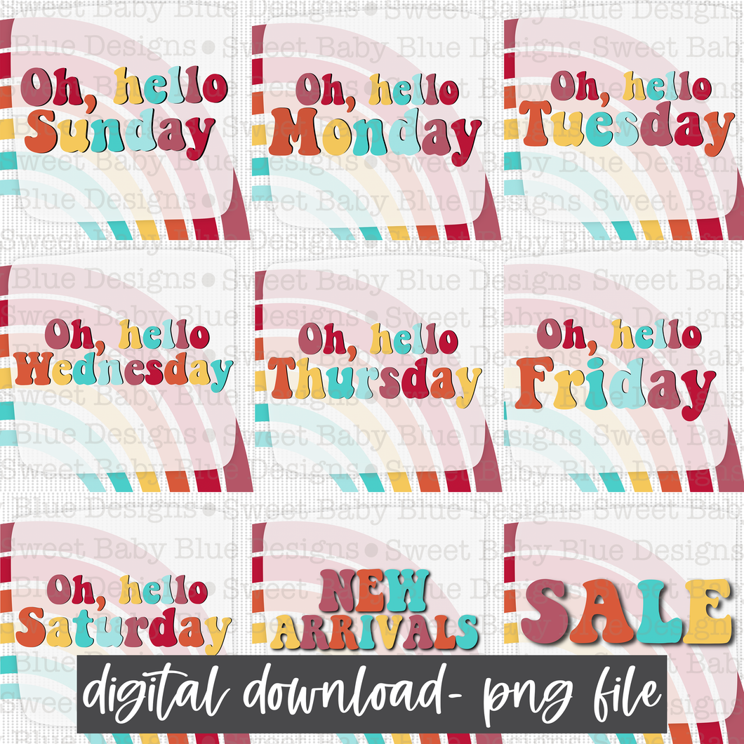 Interactive post bundle- Rainbow- 2021 - PNG file- Digital Download