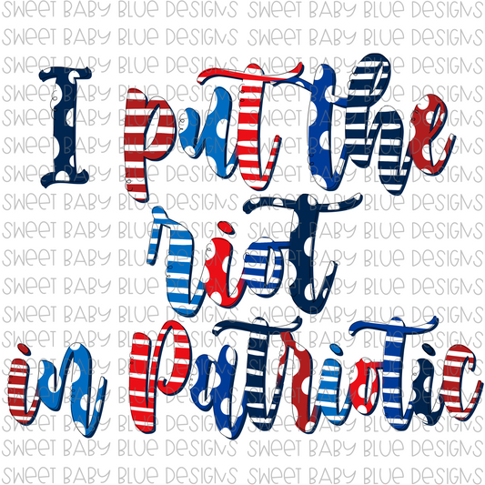 I put the Riot in Patriotic- PNG file- Digital Download