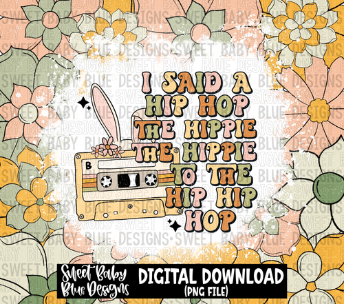 I said hip hop- Easter- 20 oz. skinny tumbler- 2023 -PNG file- Digital Download