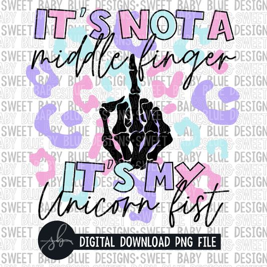 It's not a middle finger it's a unicorn fist- Leopard- 2022 - PNG file- Digital Download