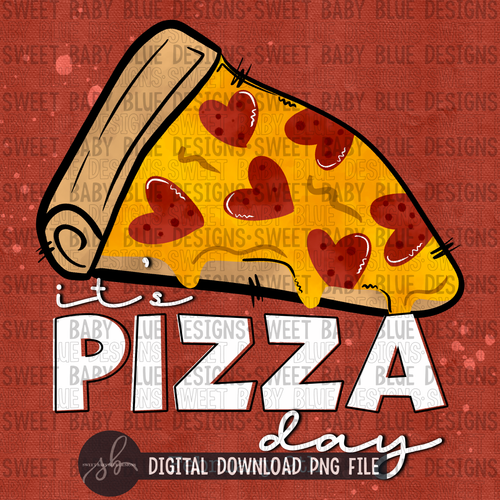 It's pizza day - Interactive post - 2022 -PNG file- Digital Download