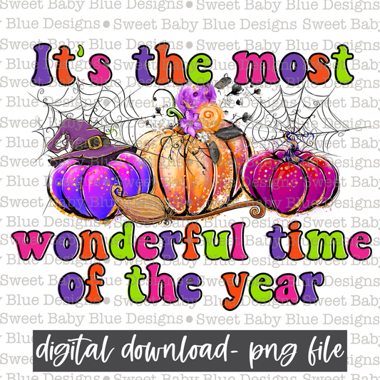 It's the most wonderful time of the year- Colorful- Halloween - 2021- PNG file- Digital Download