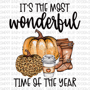 It's the most wonderful time of the year- Fall- PNG file- Digital Download