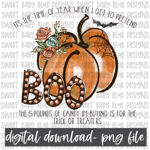 It's the time of year when I get to pretend the 5 pounds of candy i'm buying is for the trick or treaters- Halloween- PNG file- Digital Download