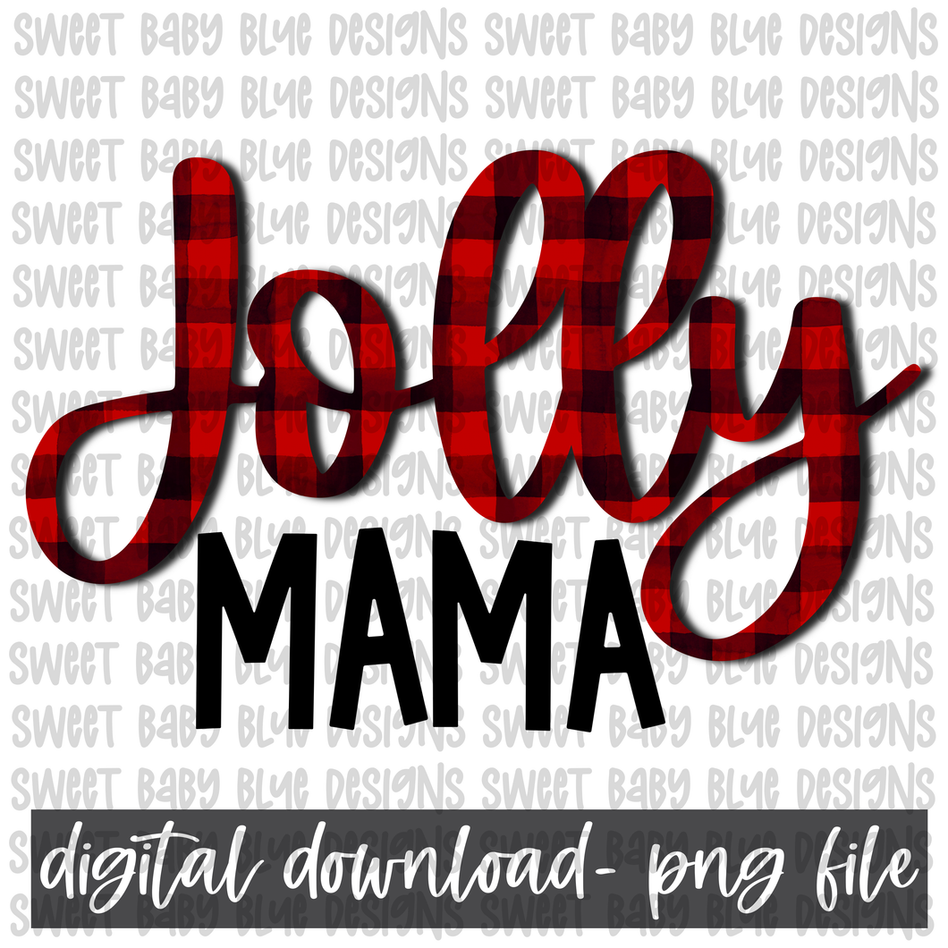 Jolly mama- Christmas- PNG file- Digital Download