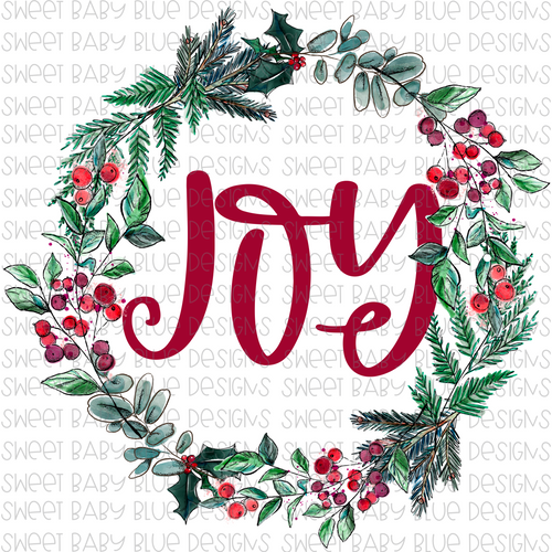 Joy- Christmas- PNG file- Digital Download