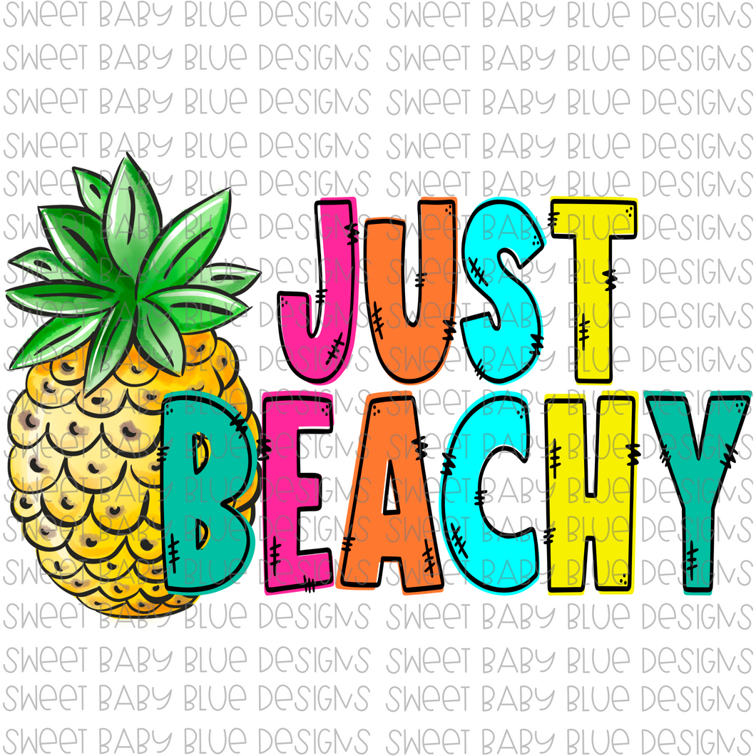 Just Beachy- Summer- PNG file- Digital Download