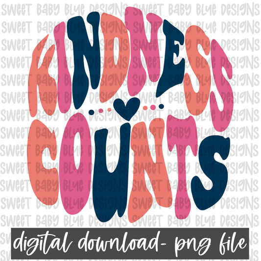 Kindness counts- PNG file- Digital Download