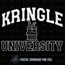 Kringle university- Single color- Black and White font - 2022 - PNG file- Digital Download