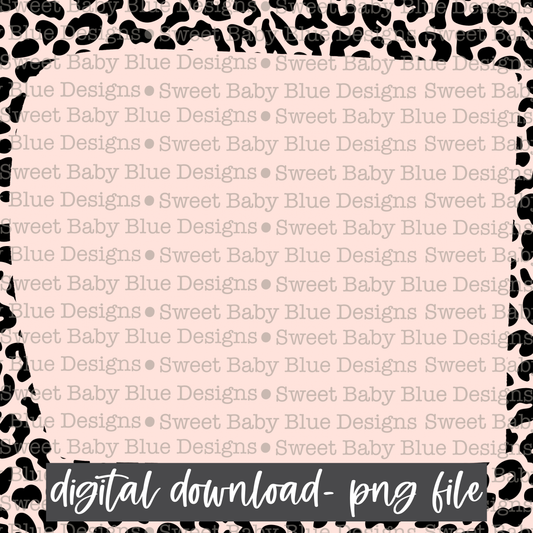 Leopard- Background- Pink- Blank- Element- 2021- PNG file- Digital Download