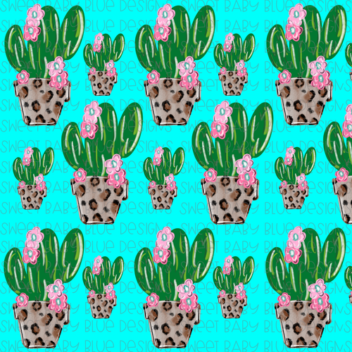 Leopard Cactus- Digital Paper- PNG file- Digital Download