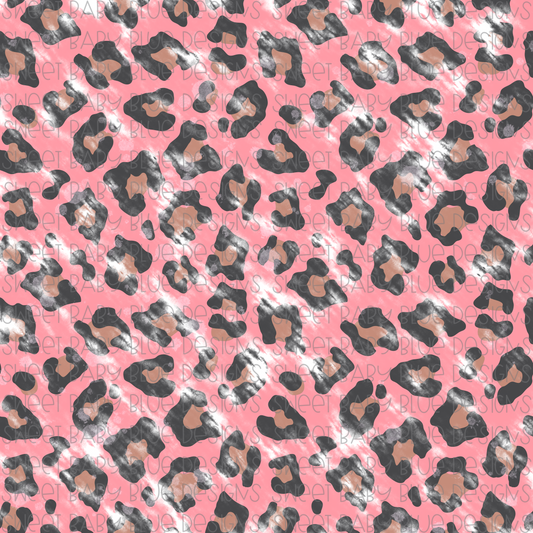 Leopard Distressed Digital paper- Pink- PNG file- Digital Download