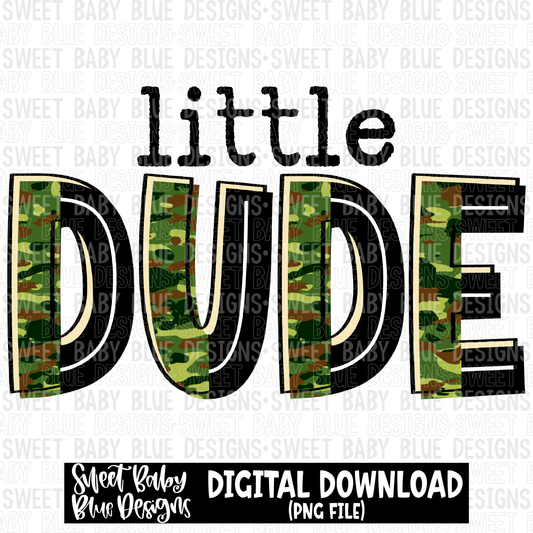 Little dude - Camo - 2023 - PNG file- Digital Download