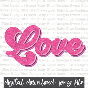 Love- Leopard letters- Valentine's Day- PNG file- Digital Download