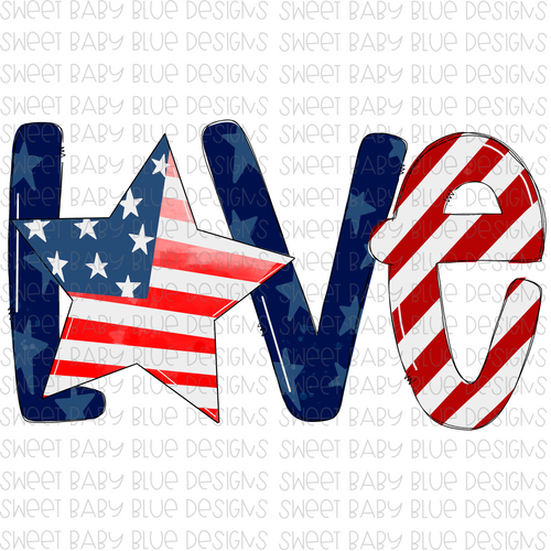 Love- Star- PNG file- Digital Download