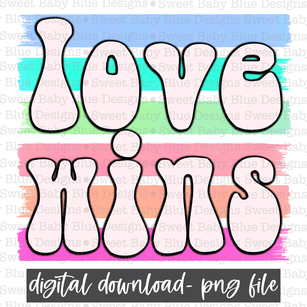 Love wins - PNG file- Digital Download