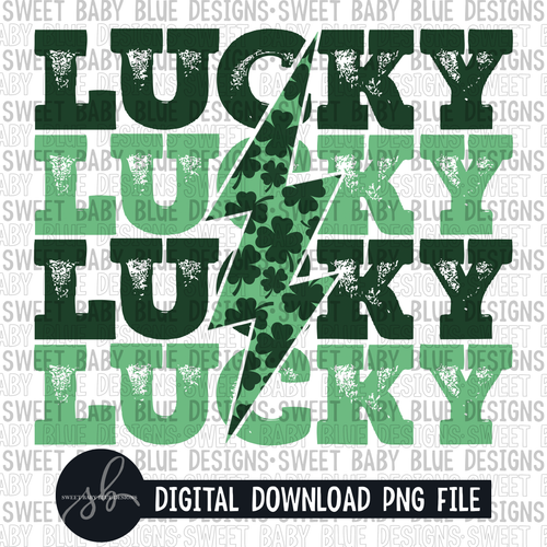 Lucky- St. Patrick's Day- Bolt - 2022 - PNG file- Digital Download