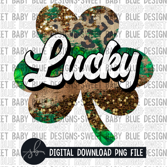 Lucky- Clover- Brush- St Patrick's Day- 2022 - PNG file- Digital Download