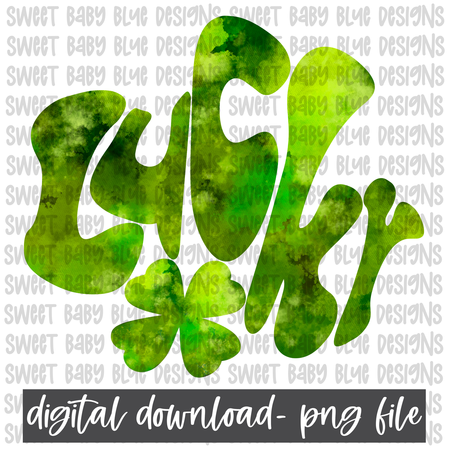 Lucky- PNG file- Digital Download