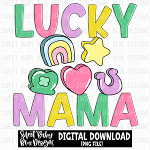 Lucky mama- Charms - 2023 - PNG file- Digital Download