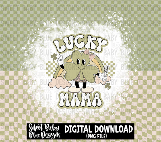 Lucky mama- St. Patrick's Day- 20 oz. skinny tumbler- 2023 -PNG file- Digital Download