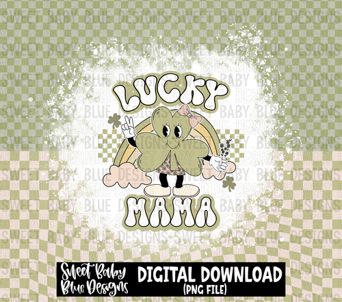 Lucky mama- St. Patrick's Day- 20 oz. skinny tumbler- 2023 -PNG file- Digital Download