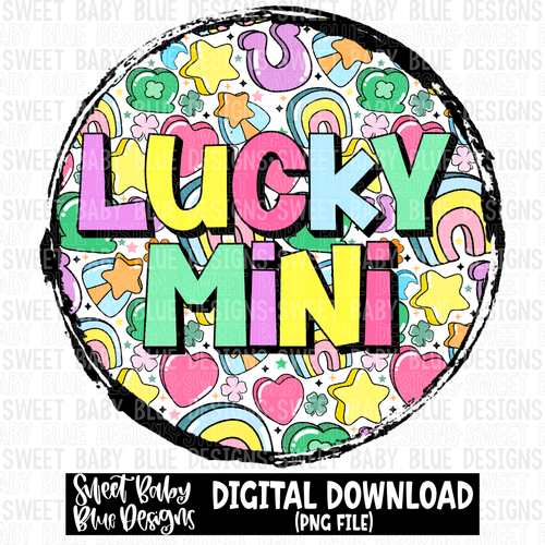 Lucky mini- St. Patrick's Day- 2023 - PNG file- Digital Download