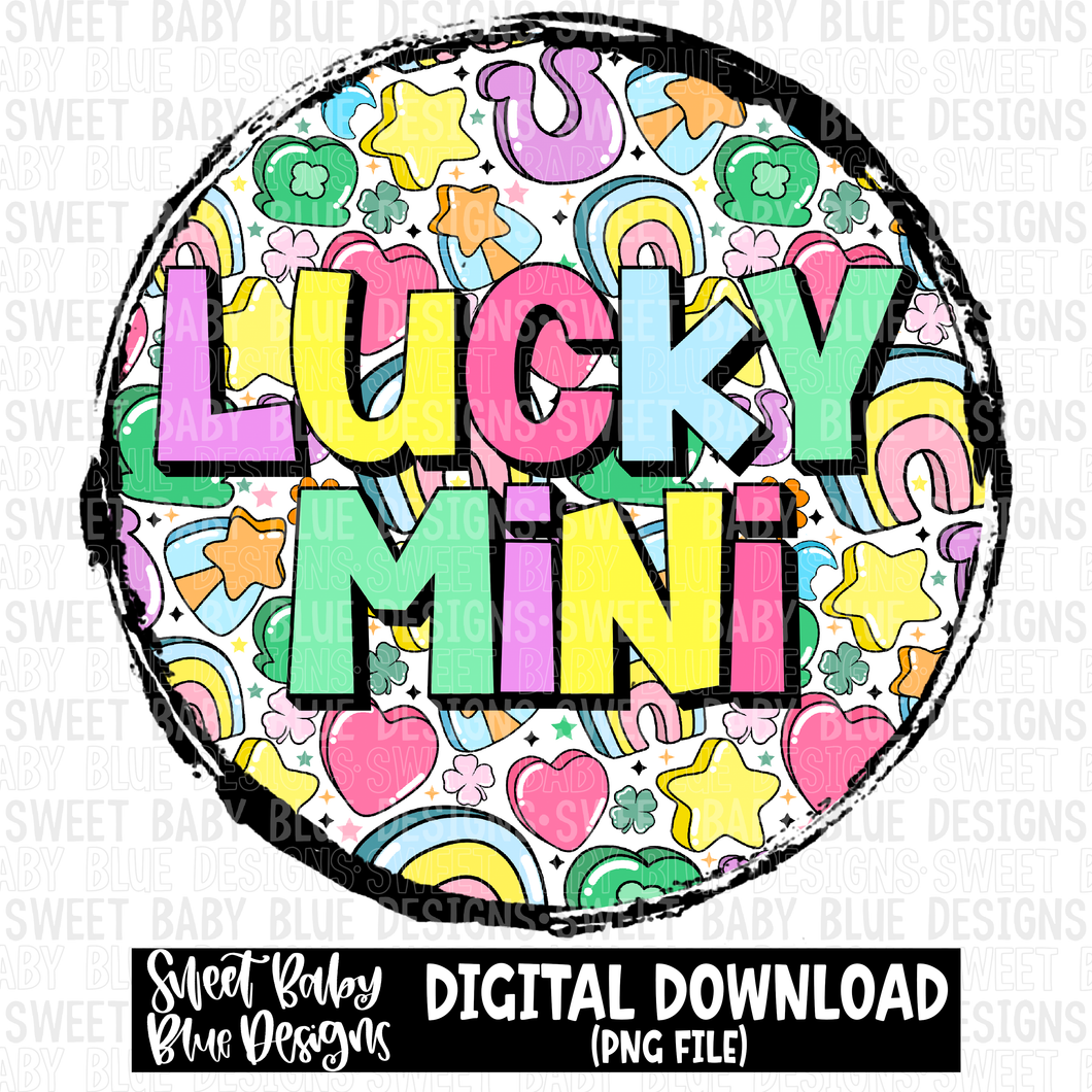 Lucky mini- St. Patrick's Day- 2023 - PNG file- Digital Download