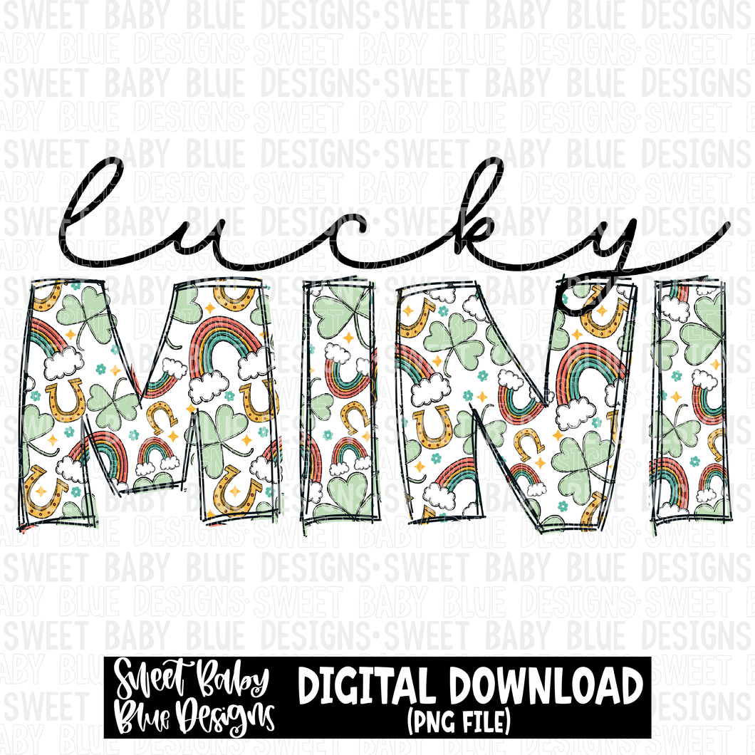 Lucky mini-  St. Patrick's Day - 2023 - PNG file- Digital Download