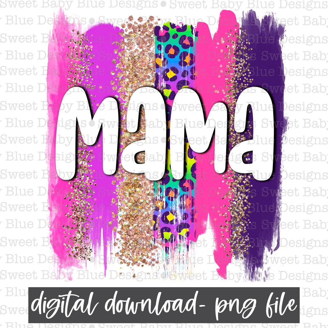 Mama- Brushstoke- PNG file- Digital Download