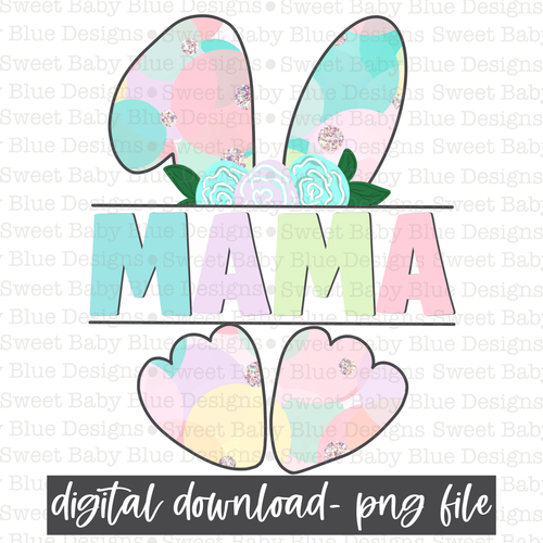 Mama- bunny- Easter- PNG file- Digital Download