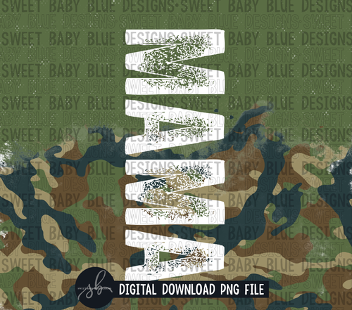 Mama- Camo- 20 oz. skinny tumbler- 2022 -PNG file- Digital Download