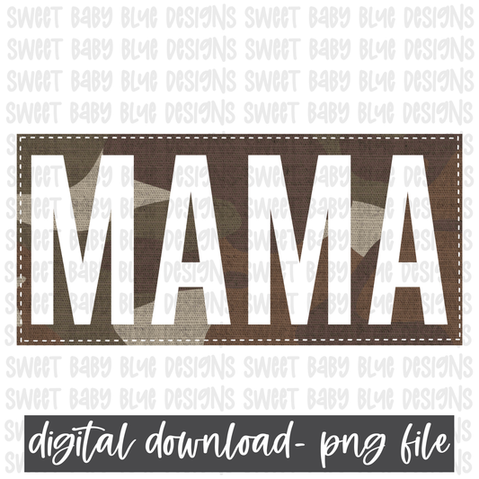 Mama- Camo- PNG file- Digital Download