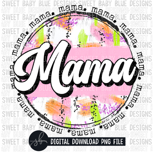 Mama- Circle- Halloween- 2022- PNG file- Digital Download