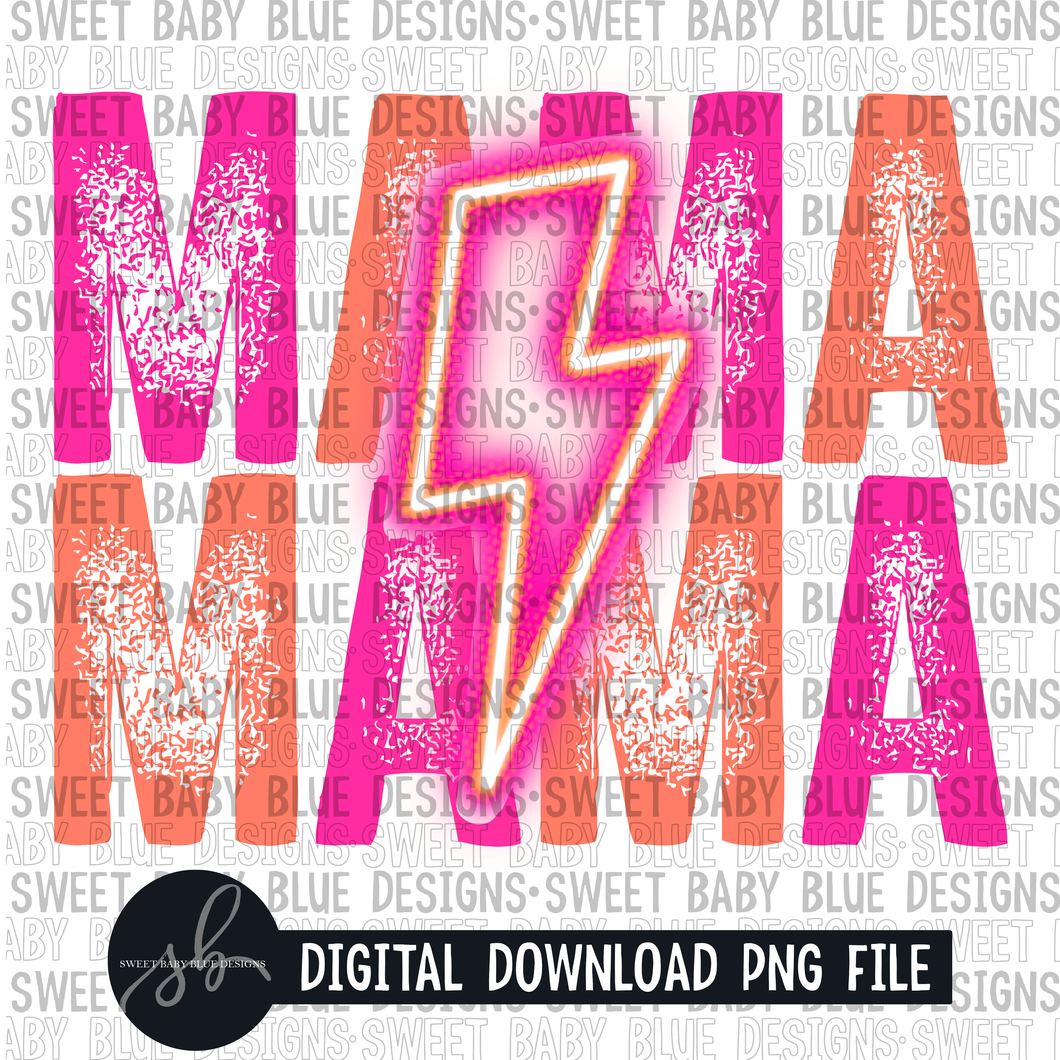 Mama- Colorful- Bolt- 2022 - PNG file- Digital Download