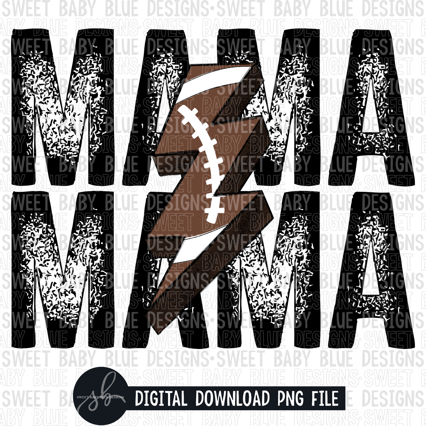 Mama- Football bolt- 2022- PNG file- Digital Download