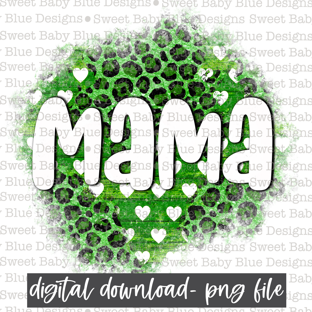 Mama- Green Backsplash- PNG file- Digital Download