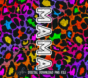 Mama- Leopard- 20 oz. skinny tumbler- 2022 -PNG file- Digital Download
