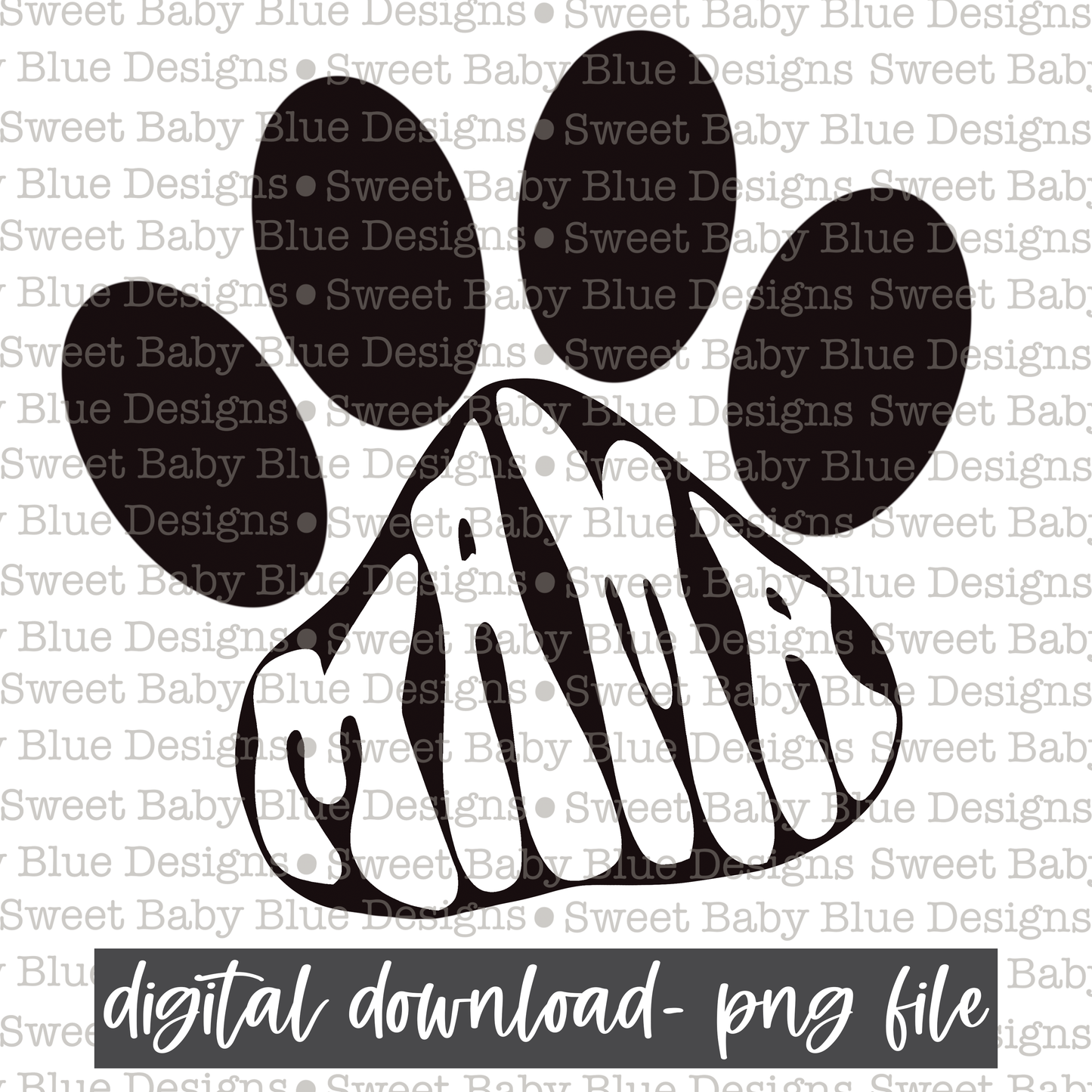 Mama- Paw- Black font- 2021 - PNG file- Digital Download