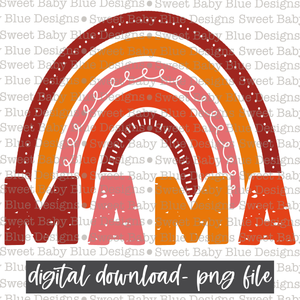 Mama- Rainbow- Boho - 2021- PNG file- Digital Download